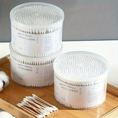 500pcs 100pcs Cotton Swabs Round Thick Tips Disposable Ear Cleaning Sticks