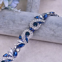 Rhinestone Waistband Bride'S Headpiece with Diamonds & Pearls