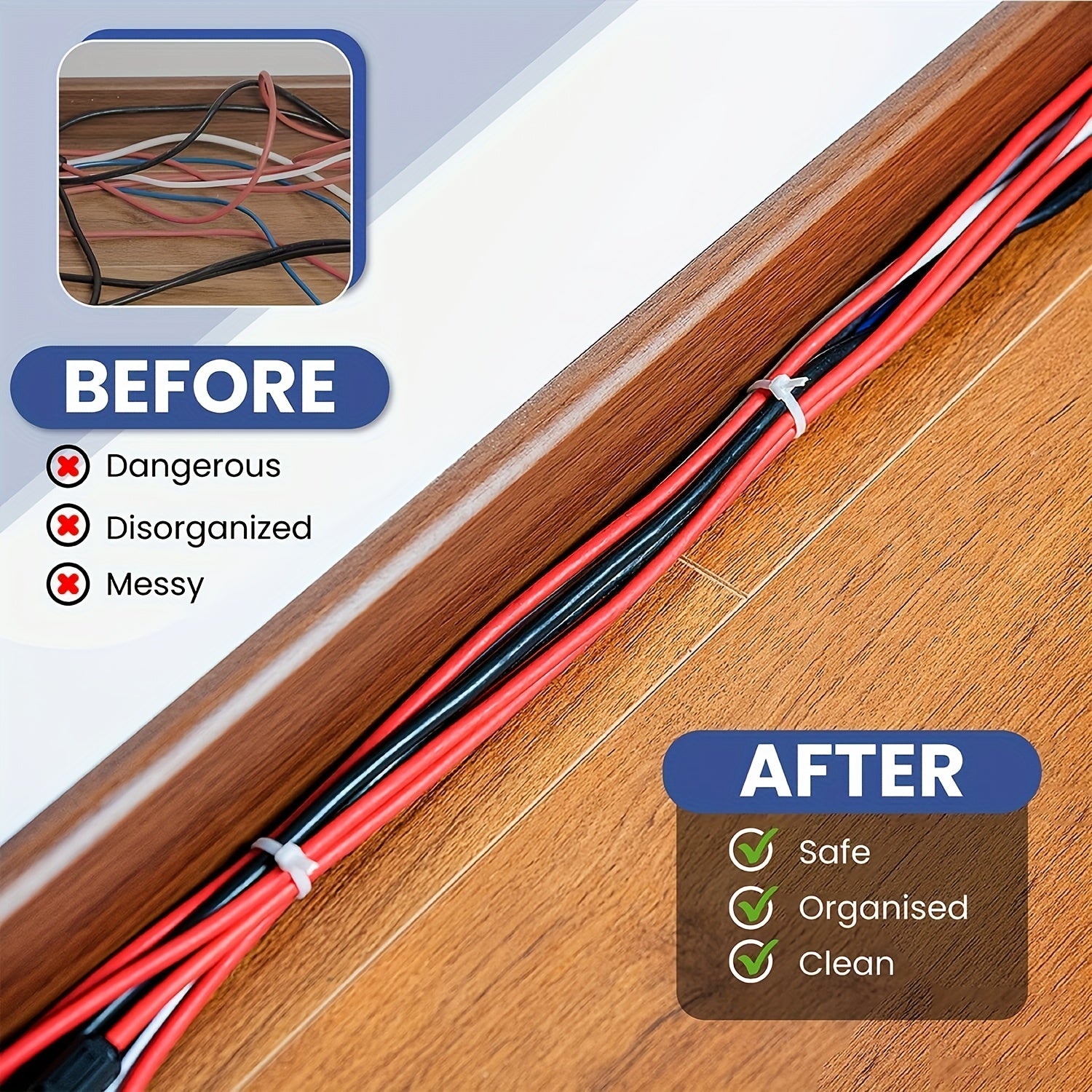 100pcs Heavy Duty Cable Zip Ties 29 46 Cm