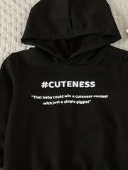 Baby Casual Outfit CUTENESS Print Sweatshirt Trousers Set