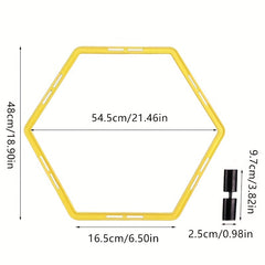 6pcs Hexagonal Speed & Agility Training Rings Soccer Football Basketball Aid