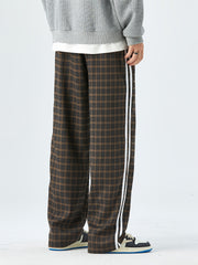 Men's Plaid Loose Pants Spring Fall