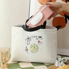 Printed Planet Lunch Bag Insulated Waterproof Large Capacity