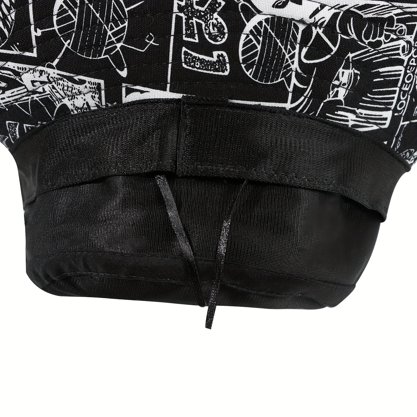 Pattern Graffiti Print Bucket Hat Lightweight Fisherman Cap