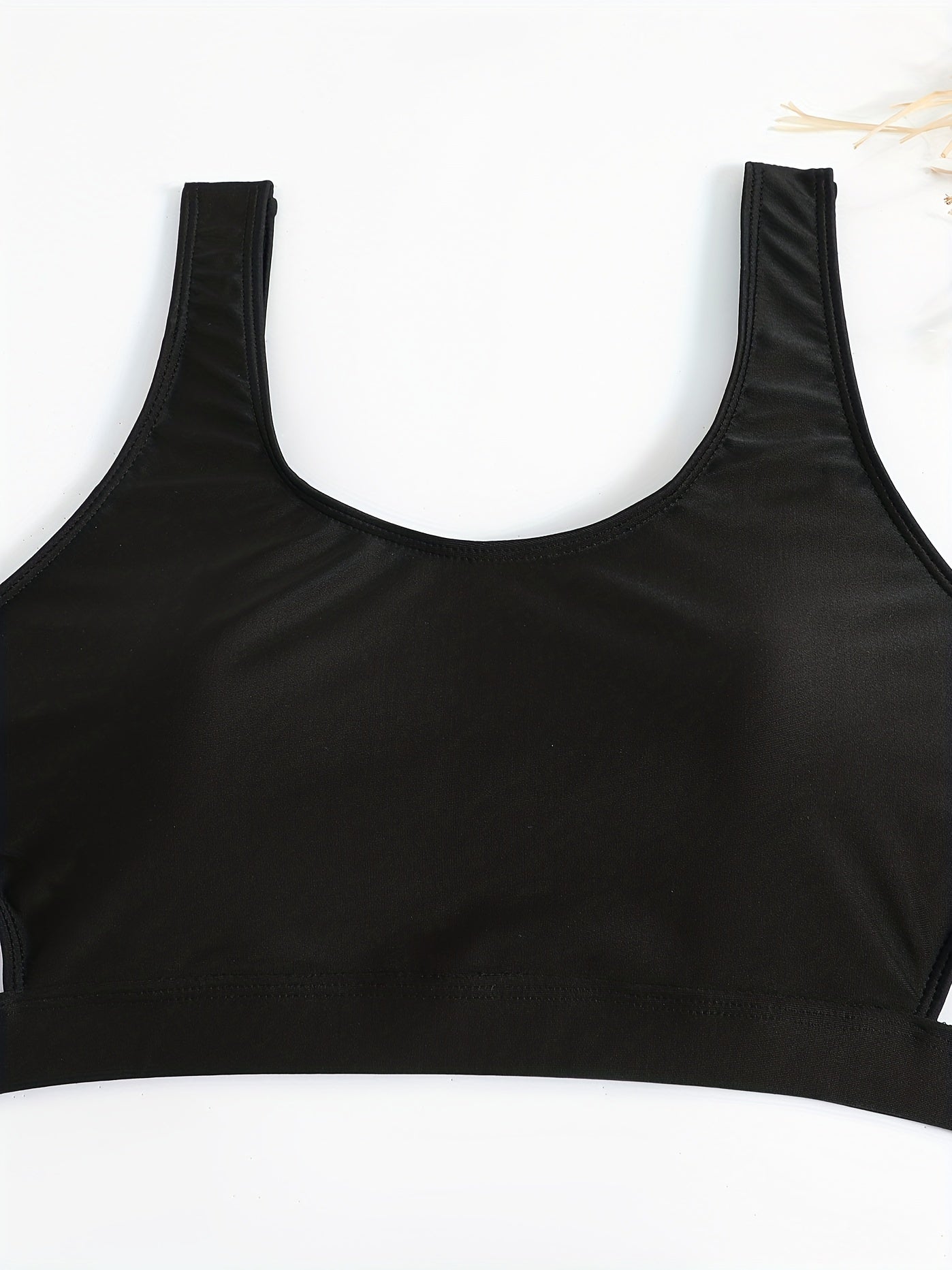 Sexy Bikini Set Women's Solid Cut Out Tank Top & Brief Two Piece