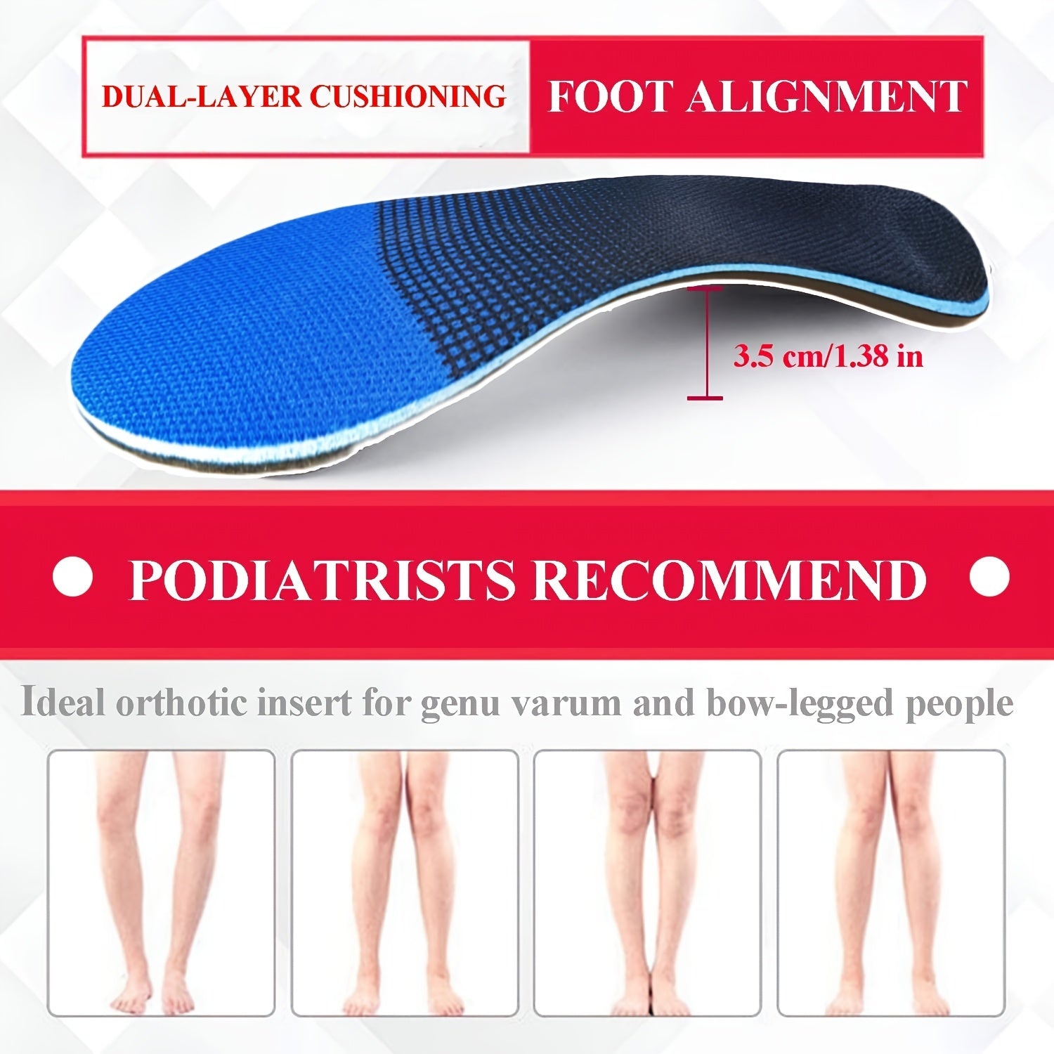Plantar Fasciitis Insoles for Foot & Arch Pressure Relief