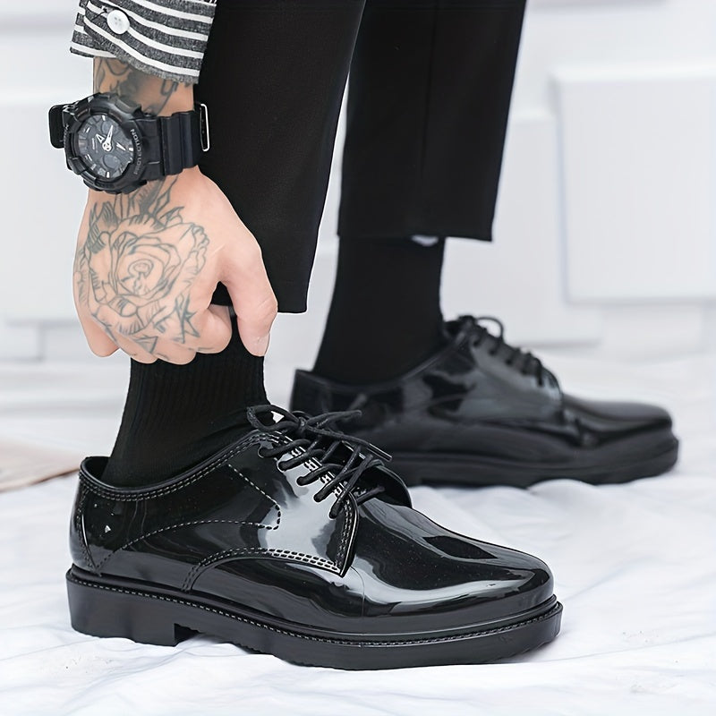 Men's Lace Up Faux Leather Business Shoes