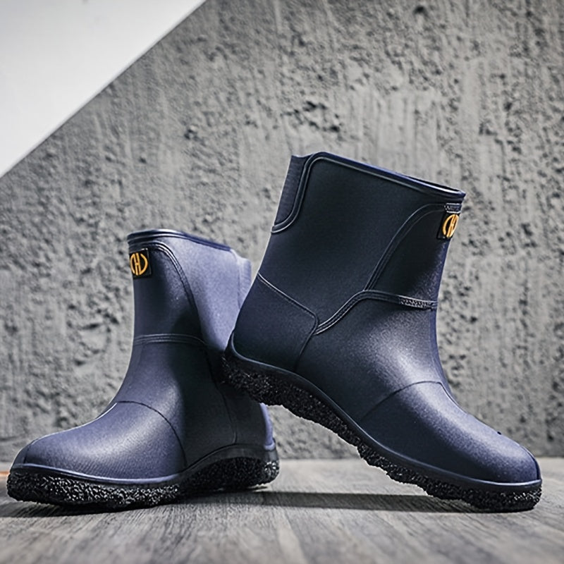 Men's Knee High Rain Boots Waterproof Non slip Outdoor Work Fishing Shoes