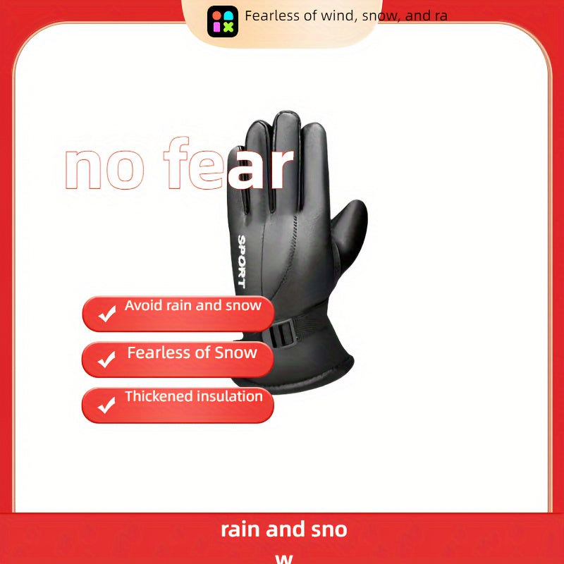 Winter Windproof Outdoor Gloves Waterproof Thicken Gloves