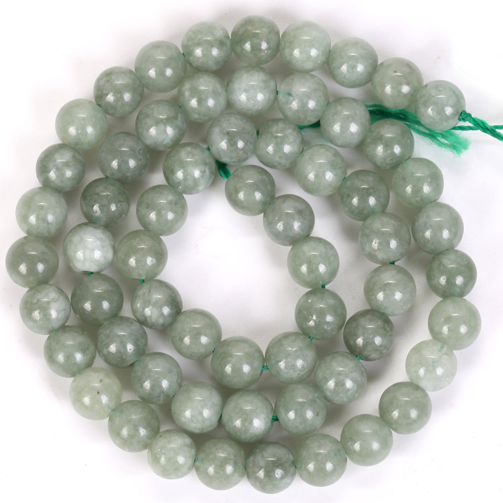 Burmese Jade Loose Beads 6mm - 12mm for Jewelry Making