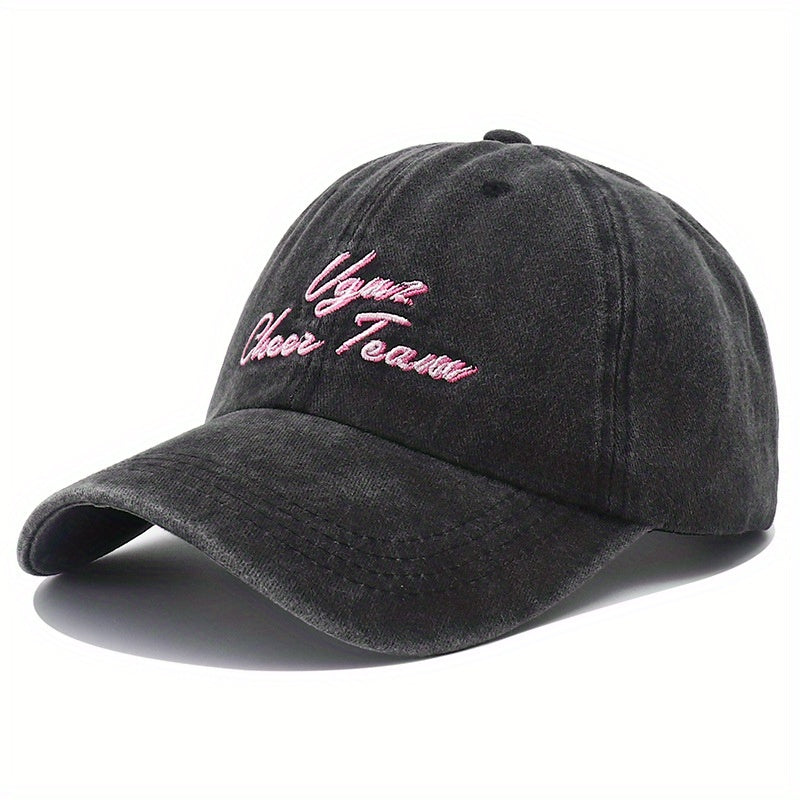 Vintage Washed Baseball Cap Letter Embroidery Cotton Dad Hats Unisex