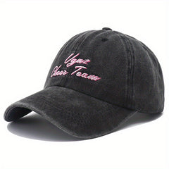 Vintage Washed Baseball Cap Letter Embroidery Cotton Dad Hats Unisex