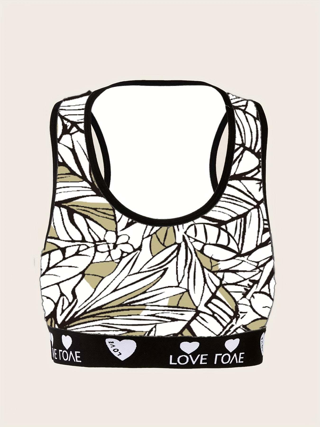 Tropical Print Racer Back Bralette
