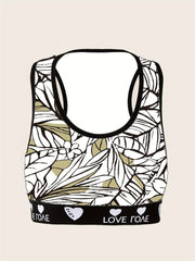 Tropical Print Racer Back Bralette