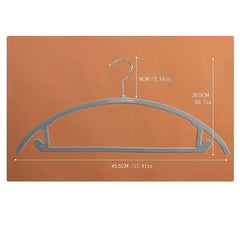 10pcs Flocking Hanger Organizer Non-slip Clothes Support