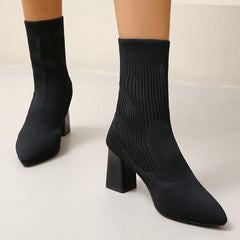 Women's Stretch Knit Ankle Boots