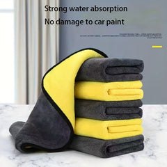 Double Layer High Density Car Wash Towel Thickened Absorbent Fiber Coral Fleece
