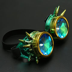 Colorful Steampunk Kaleidoscope Goggles Cosplay Glasses