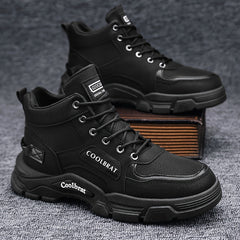 Men's Lace-up Service Combat Boots Casual Walking Shoes