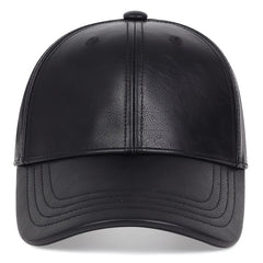 Men's Faux Leather Baseball Cap