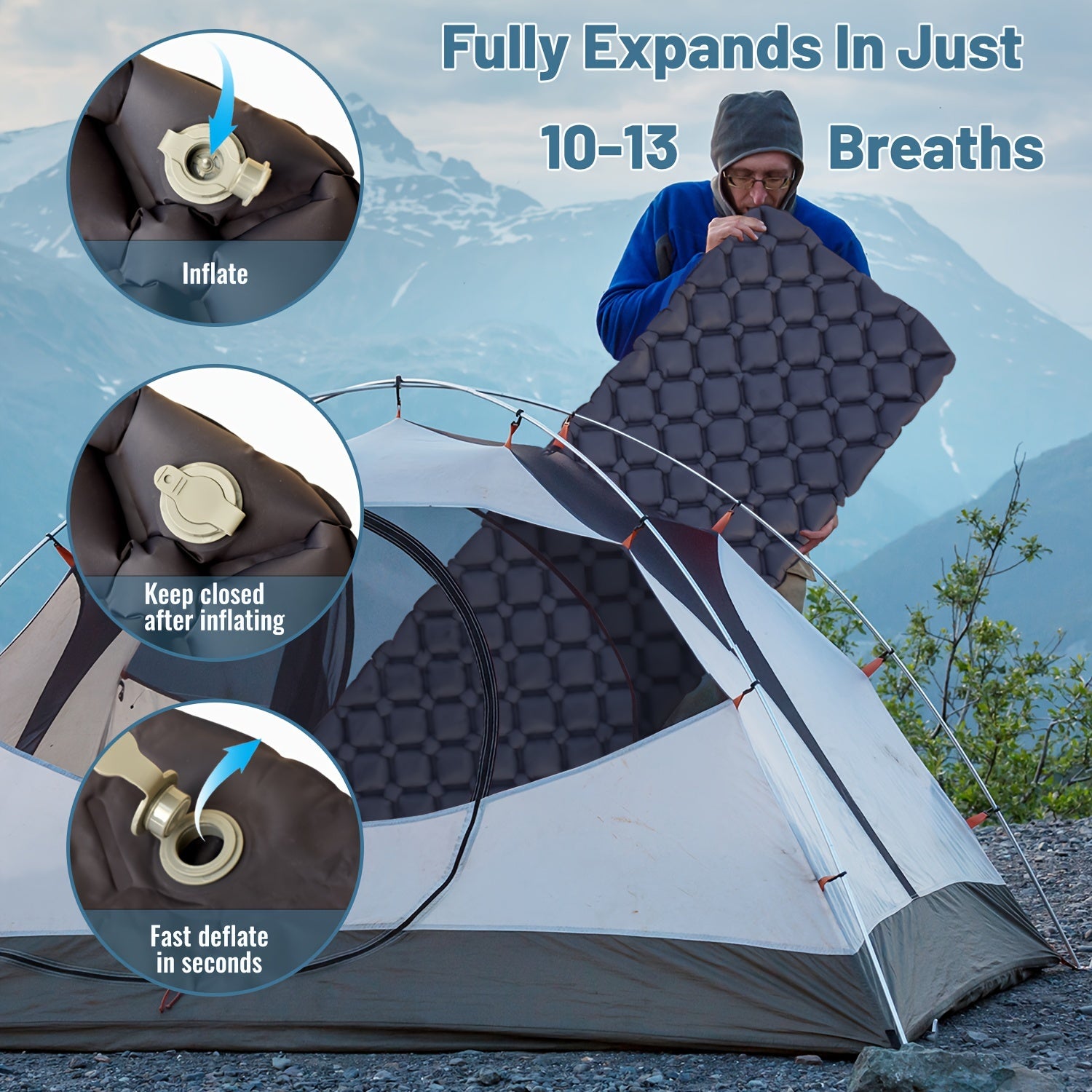 Ultralight Inflatable Air Sleeping Mat Camping Backpacking