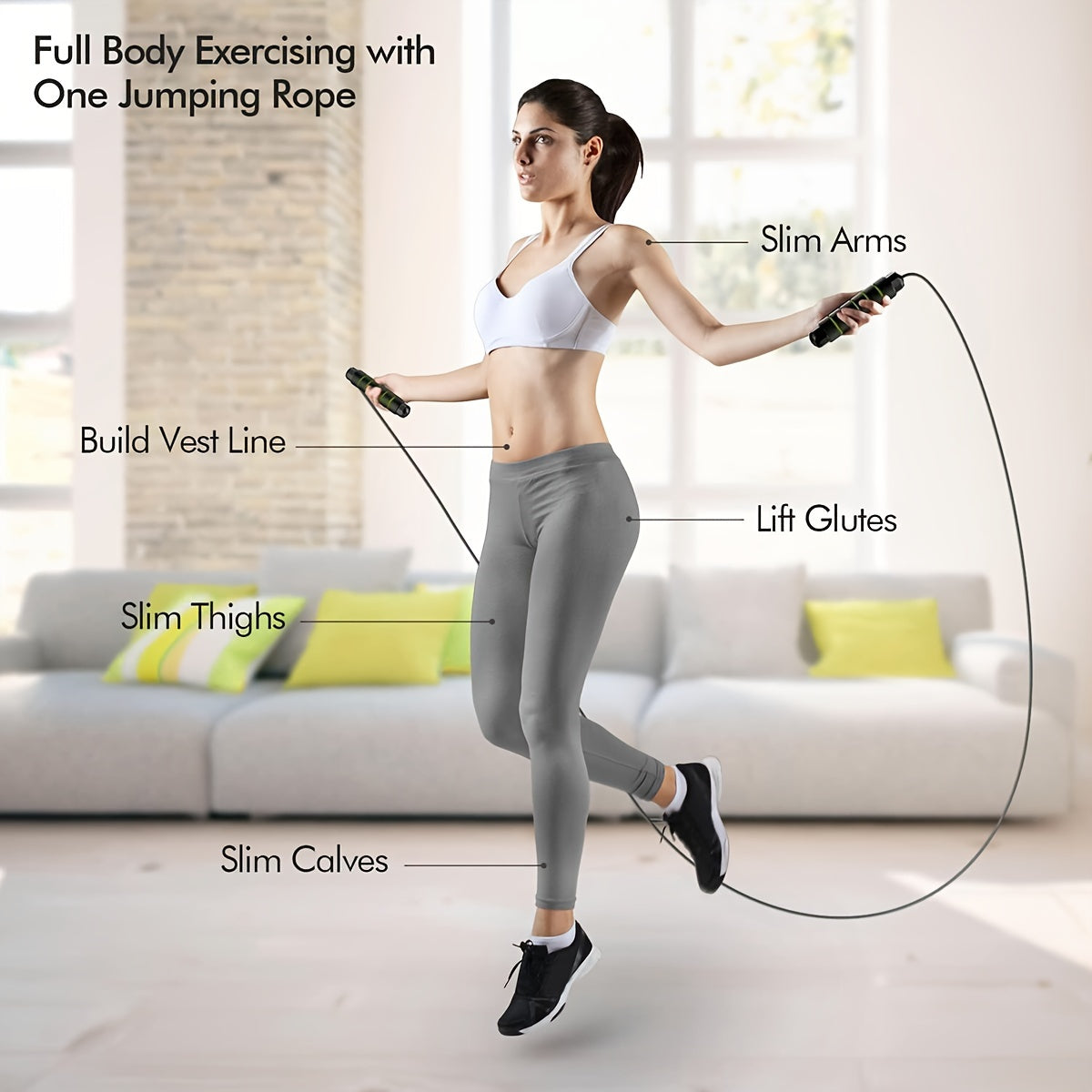 Adjustable Speed Jump Rope with Foam Handle for Fitness Workout
