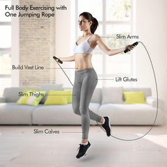 Adjustable Speed Jump Rope with Foam Handle for Fitness Workout