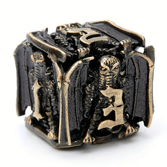 Metal Dice Squid Monster Hand Punk Halloween 7 Hollow Polyhedral Dice