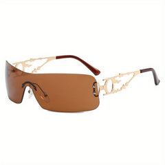 Y2K Wrap Around Sunglasses Gradient UV400 Sun Shades