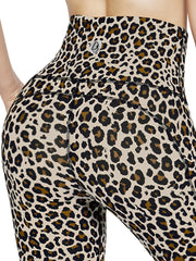 Leopard Print High Waist Leggings with Pocket