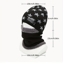 Men's Winter Knit Beanie Hat Coldproof Warm Velvet Ear Protection