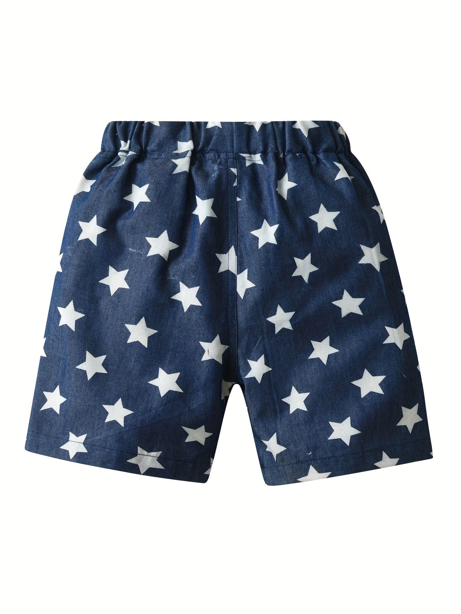 Stylish Star Boys Full Print Denim Shorts for Summer