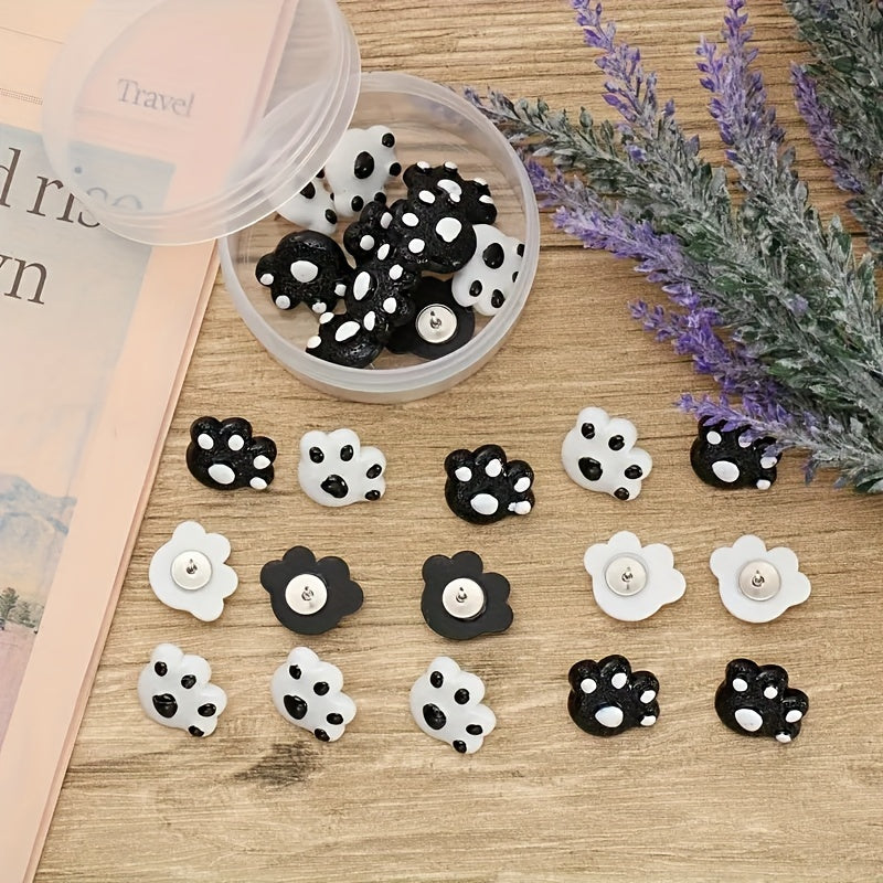 20pcs Animal Paw Push Pins for Cork Board, School Supplies & Office Decoration