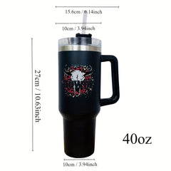 40oz Stainless Steel Water Bottle Insulated Tumbler Cup Portable Handle