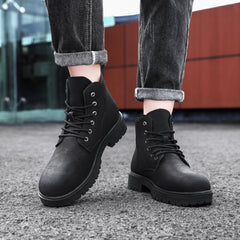 Men's Comfy Riding Boots Non Slip Vintage Shoes for Outdoor Activities