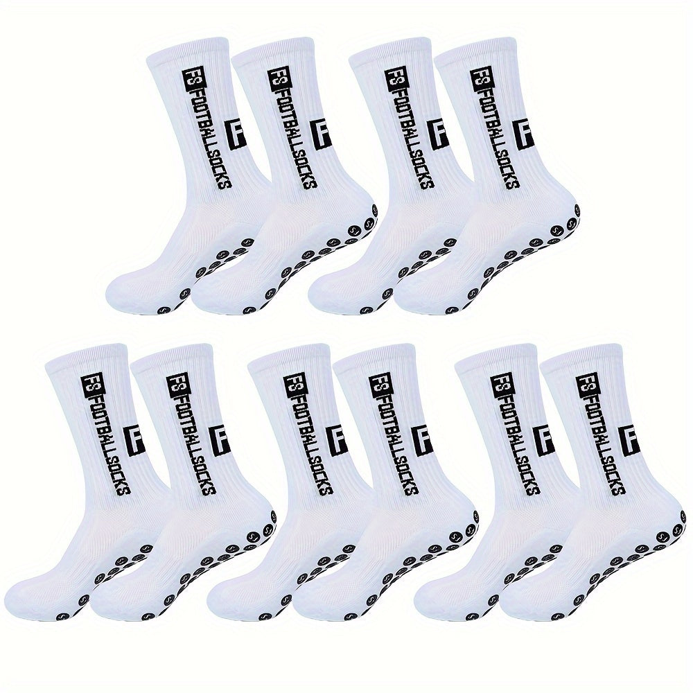Non Slip Football Socks With Grip Pads - Breathable Sports Socks