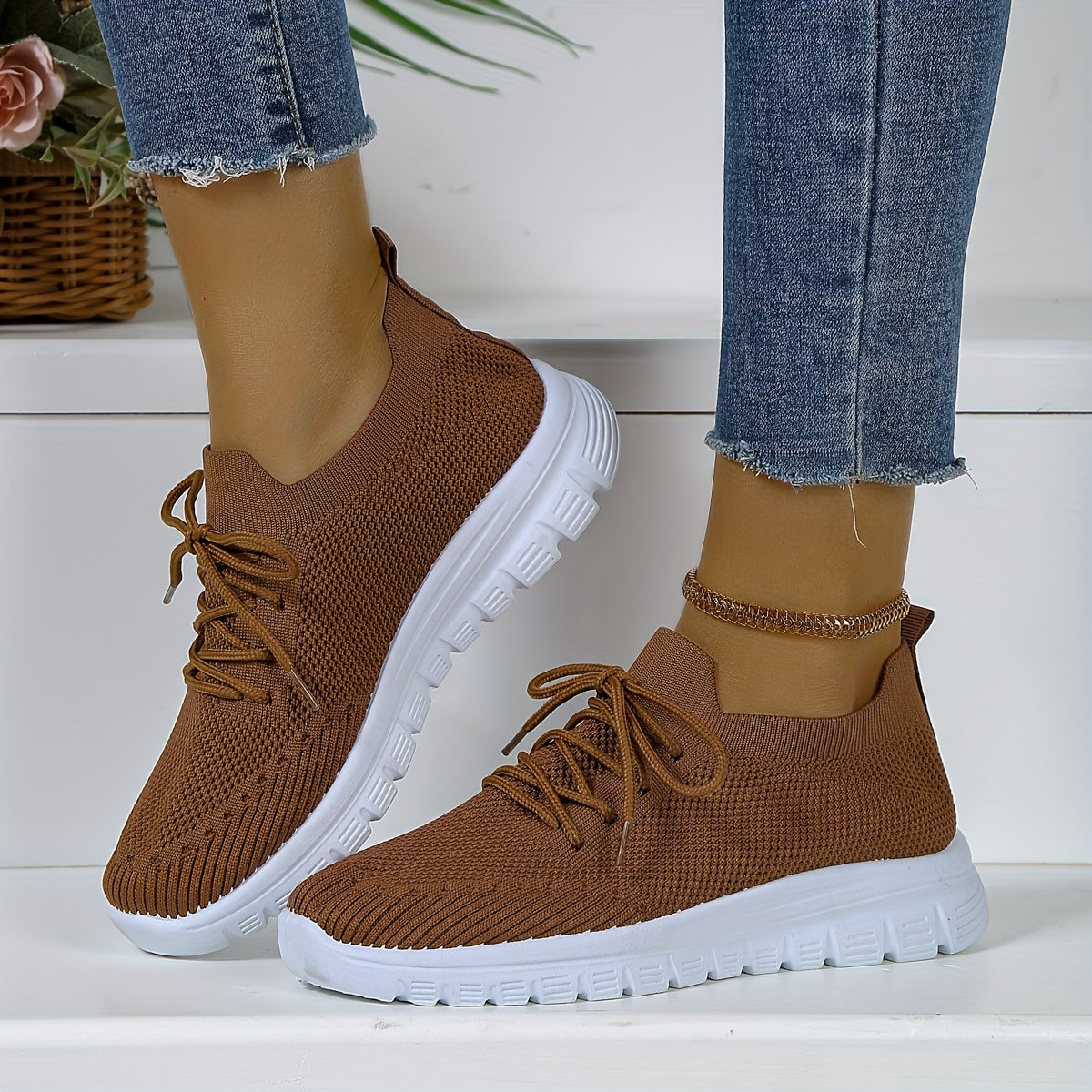 Women's Mesh Breathable Casual Sneakers Outdoor Running Shoes