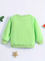 Baby Puppy Print Sweatshirt Long Sleeve Pullover