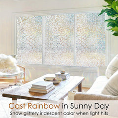Frosted Mosaic Grid Privacy Glass Window Film