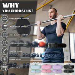 Weightlifting Belt Sports Waist Support Squat Hard Pull Leather Protective Belt