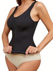 Zipper Shaping Tank Top Waist Trainer Tummy Control Slimmer