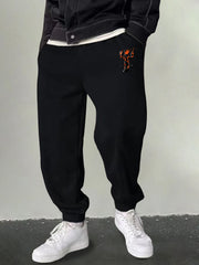 Men's Cartoon Graphic Sweatpants Casual Stretch Drawstring Joggers