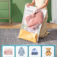 6pcs Vacuum Storage Bag Bedroom Space Saving Quilt Blanket Clothes Sealing Bag