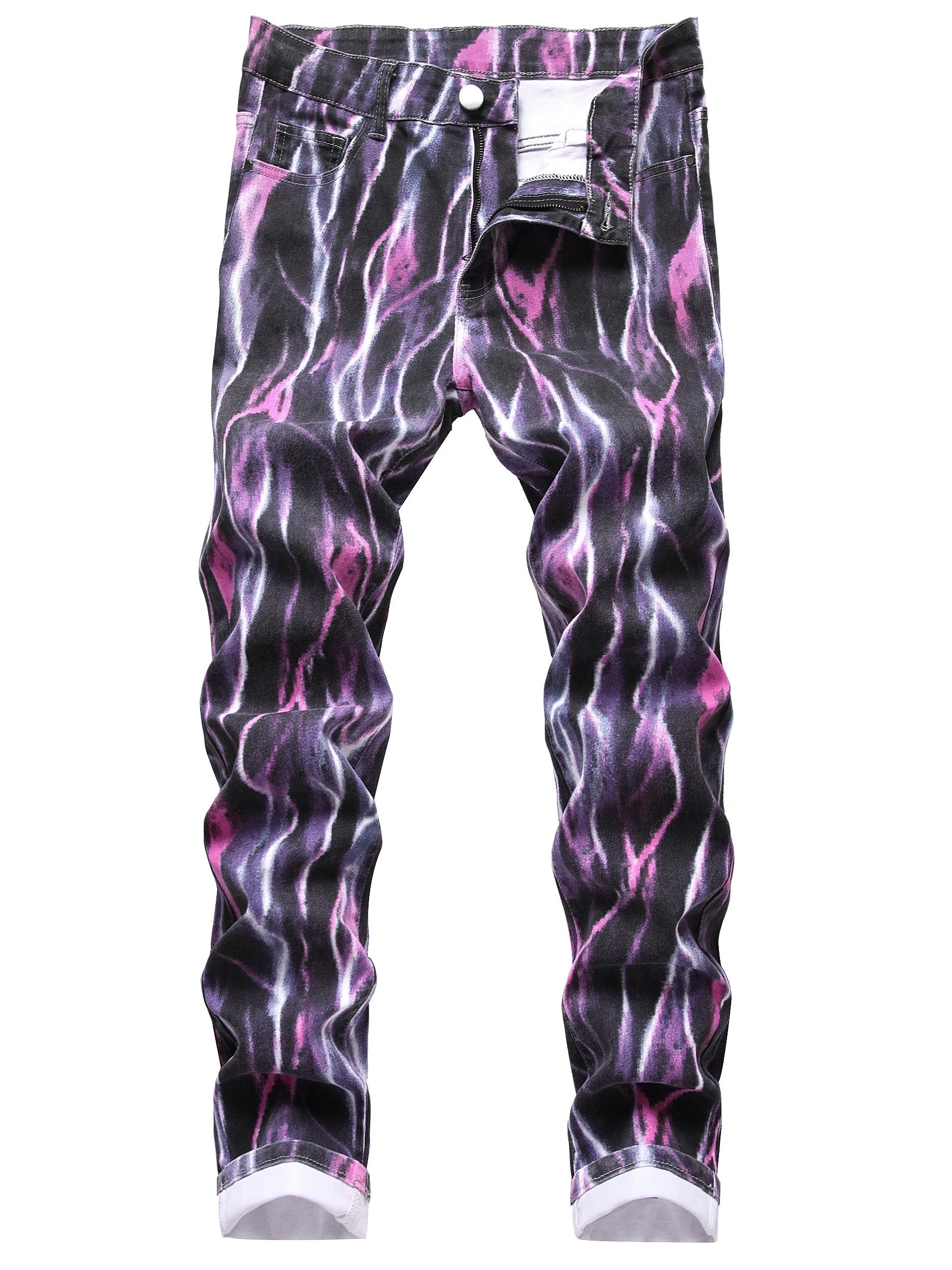 Men's Tie Dye Street Slim Jeans