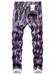 Men's Tie Dye Street Slim Jeans