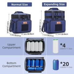 Large Capacity Insulated Leak Proof Lunch Bag with Multiple Compartments