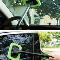 Car Front Glass Defogging Cleaning Brush Car Glass Wipe Scraping Water Artifact