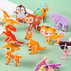 30pcs 3D Paper Puzzle Animals for Halloween Christmas Birthdays & Parties Festi