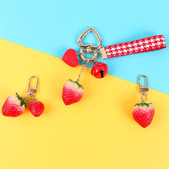 Strawberry Bell Keychain Keyring Bag Decoration