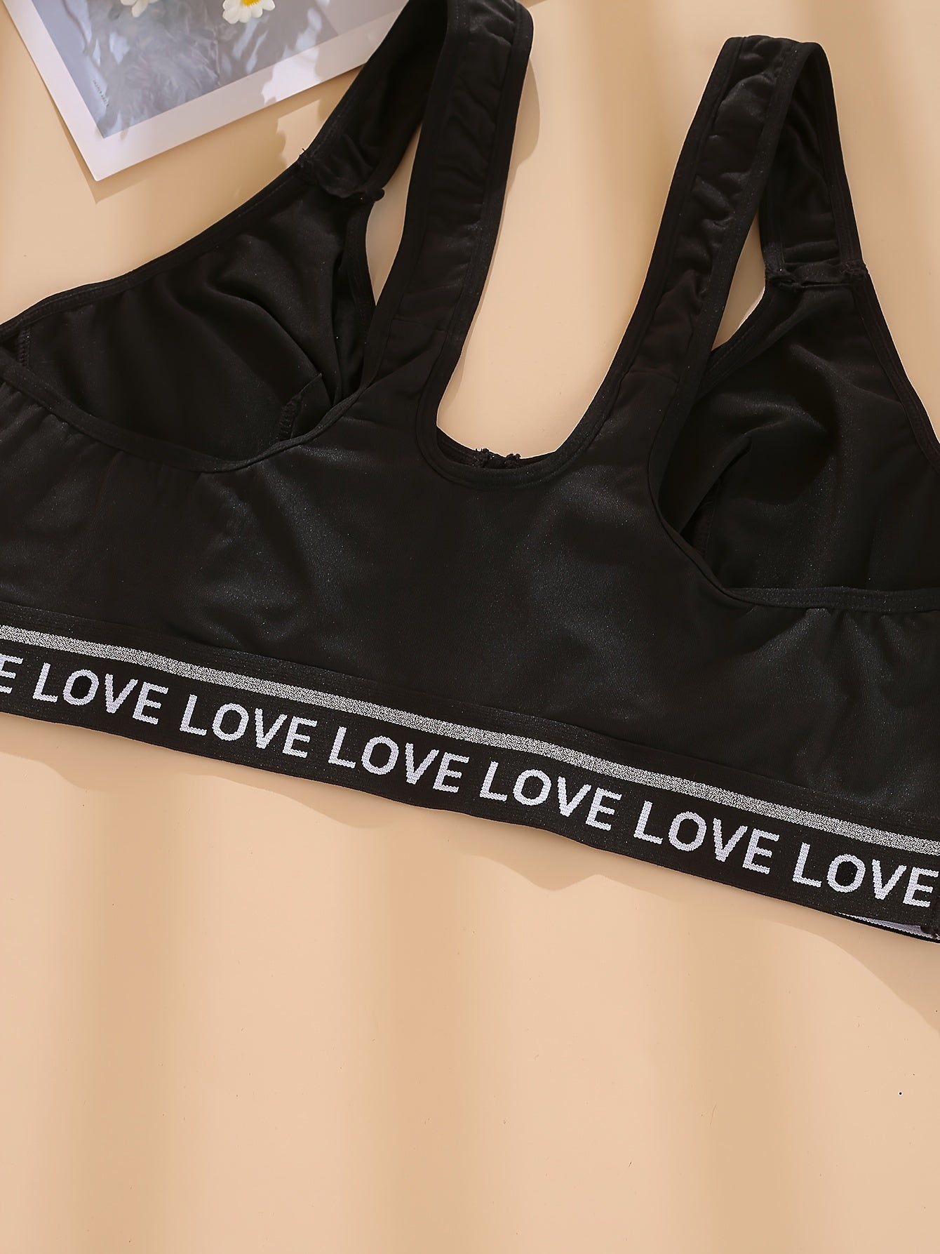 Women's Plus Glitter Tape Sporty Bralette